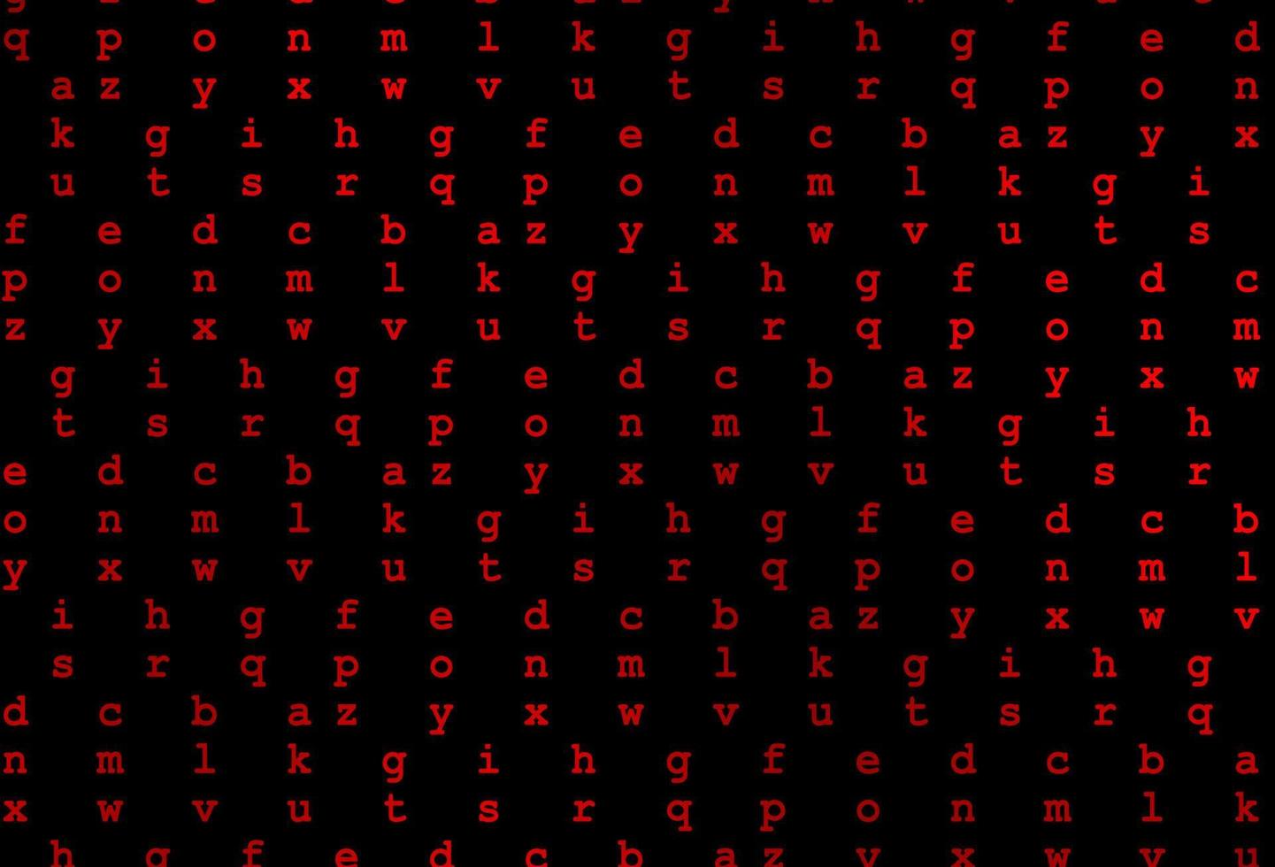 plantilla de vector rojo oscuro con letras aisladas.