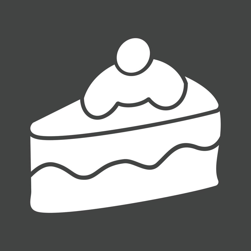 Slice of Cake I Glyph Inverted Icon vector