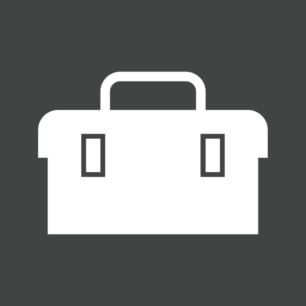 Toolbox Glyph Inverted Icon vector