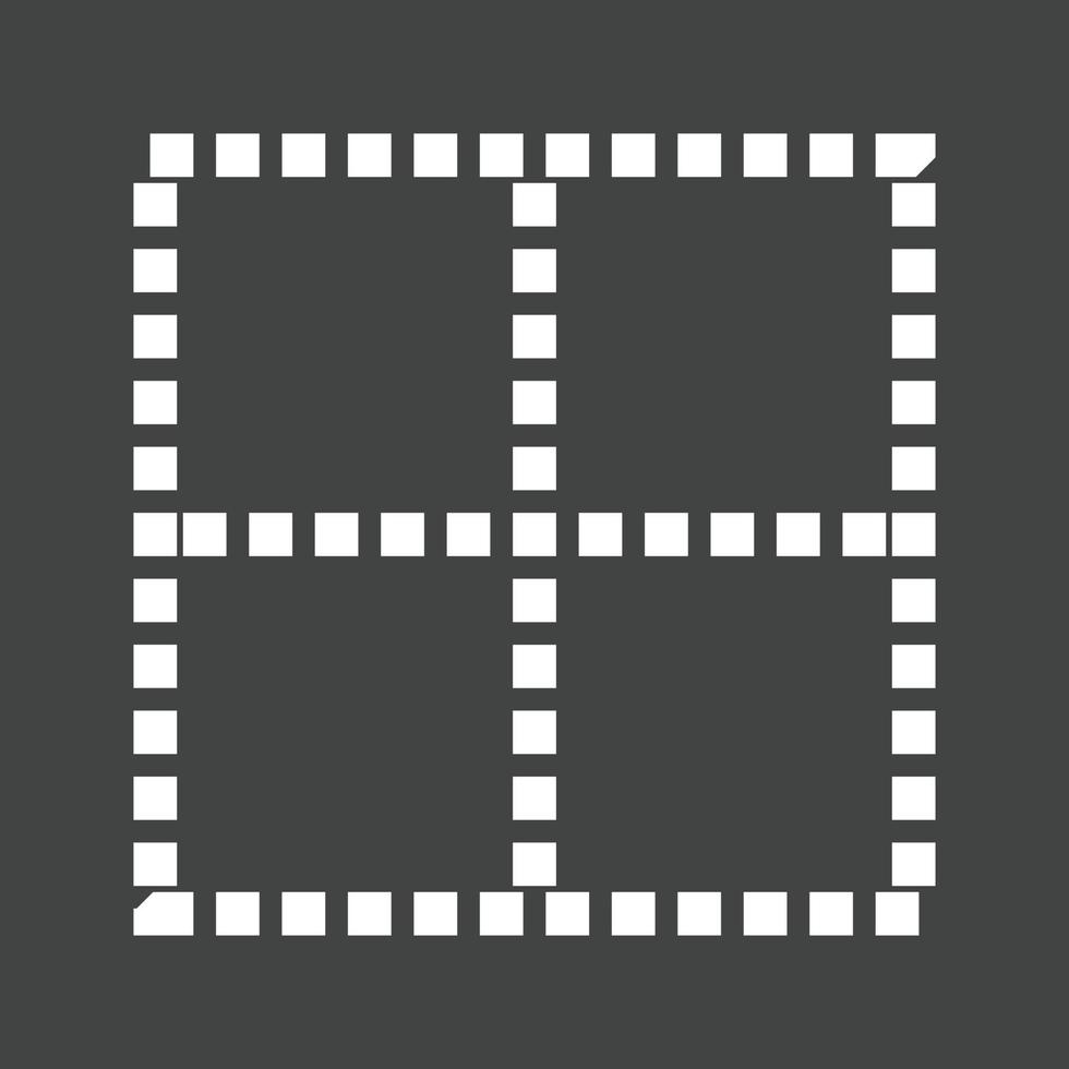 No Border Glyph Inverted Icon vector