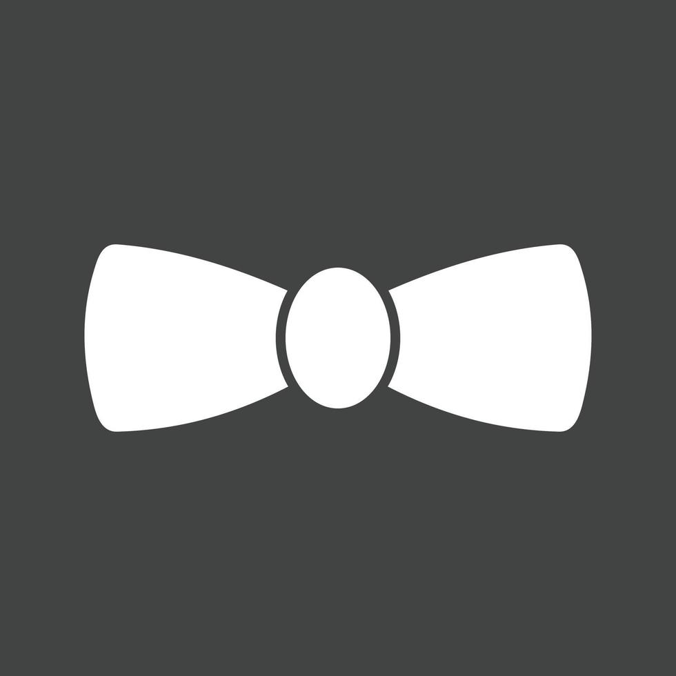 Bow Tie Glyph Inverted Icon vector