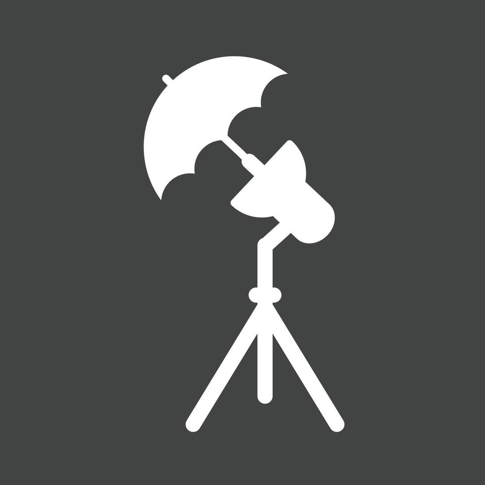 Light Stand II Glyph Inverted Icon vector