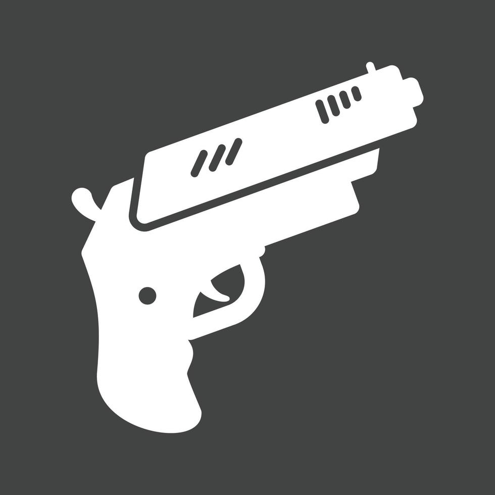 Pistol Glyph Inverted Icon vector
