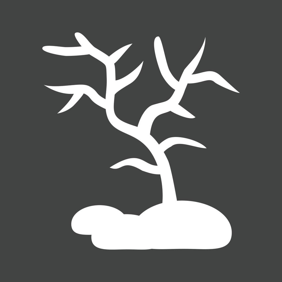 Corals Glyph Inverted Icon vector