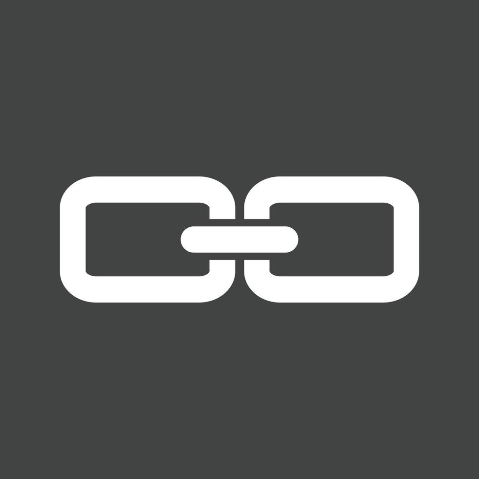 Link Glyph Inverted Icon vector