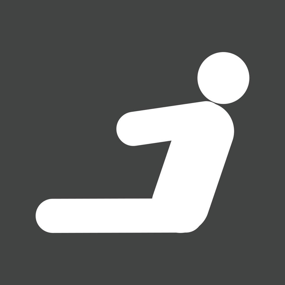 Yoga Glyph Inverted Icon vector