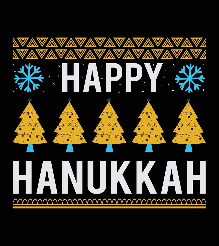 Hanukkah t shirt vector. Hanukkah hand lettering Pro Vector