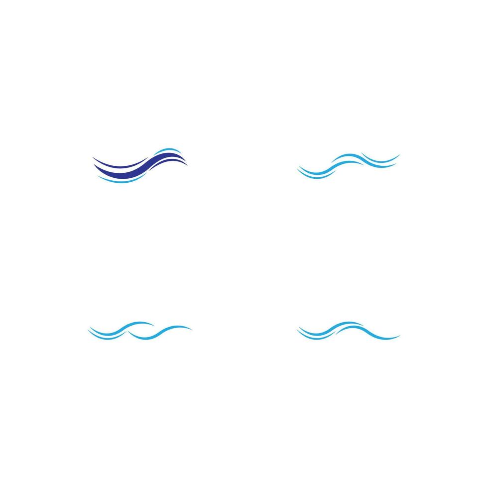 vector de logotipo de ilustración de diseño de icono de onda de agua