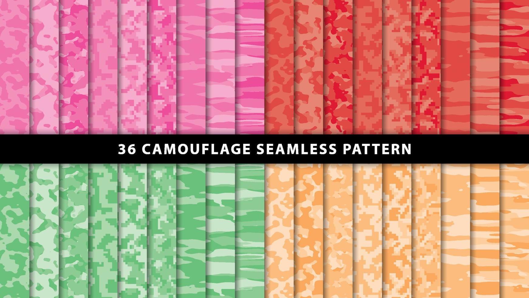 Collection military and army camouflage seamless pattern vector