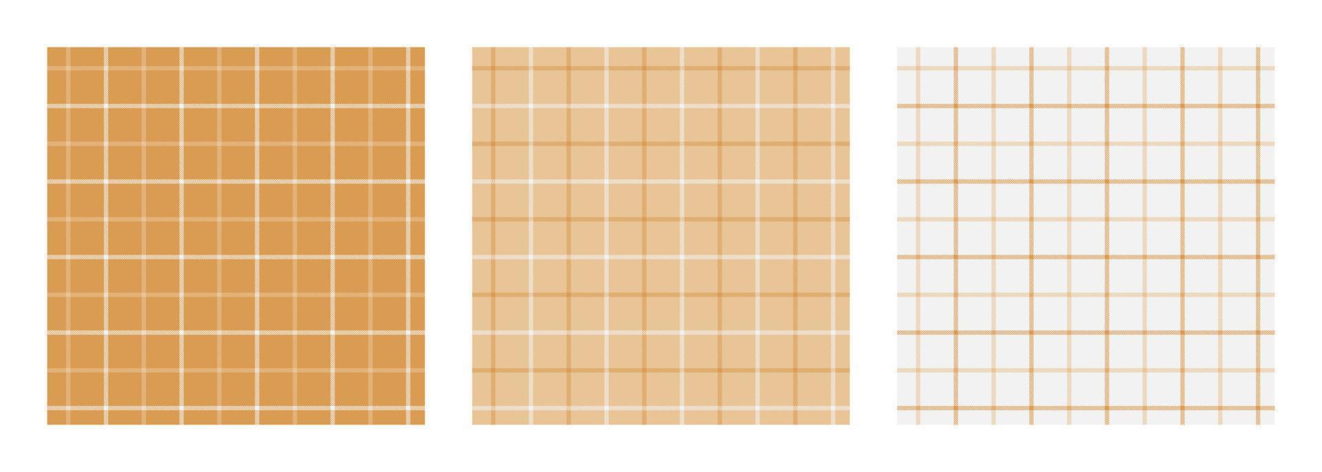 Set of tattersall plaid seamless surface pattern vector