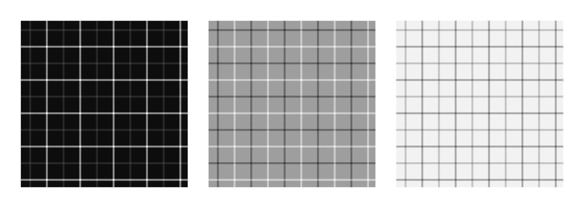 Set of tattersall plaid seamless surface pattern vector