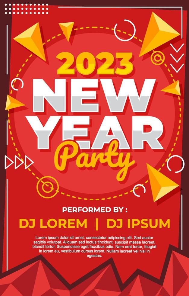 New Year Party Poster vector