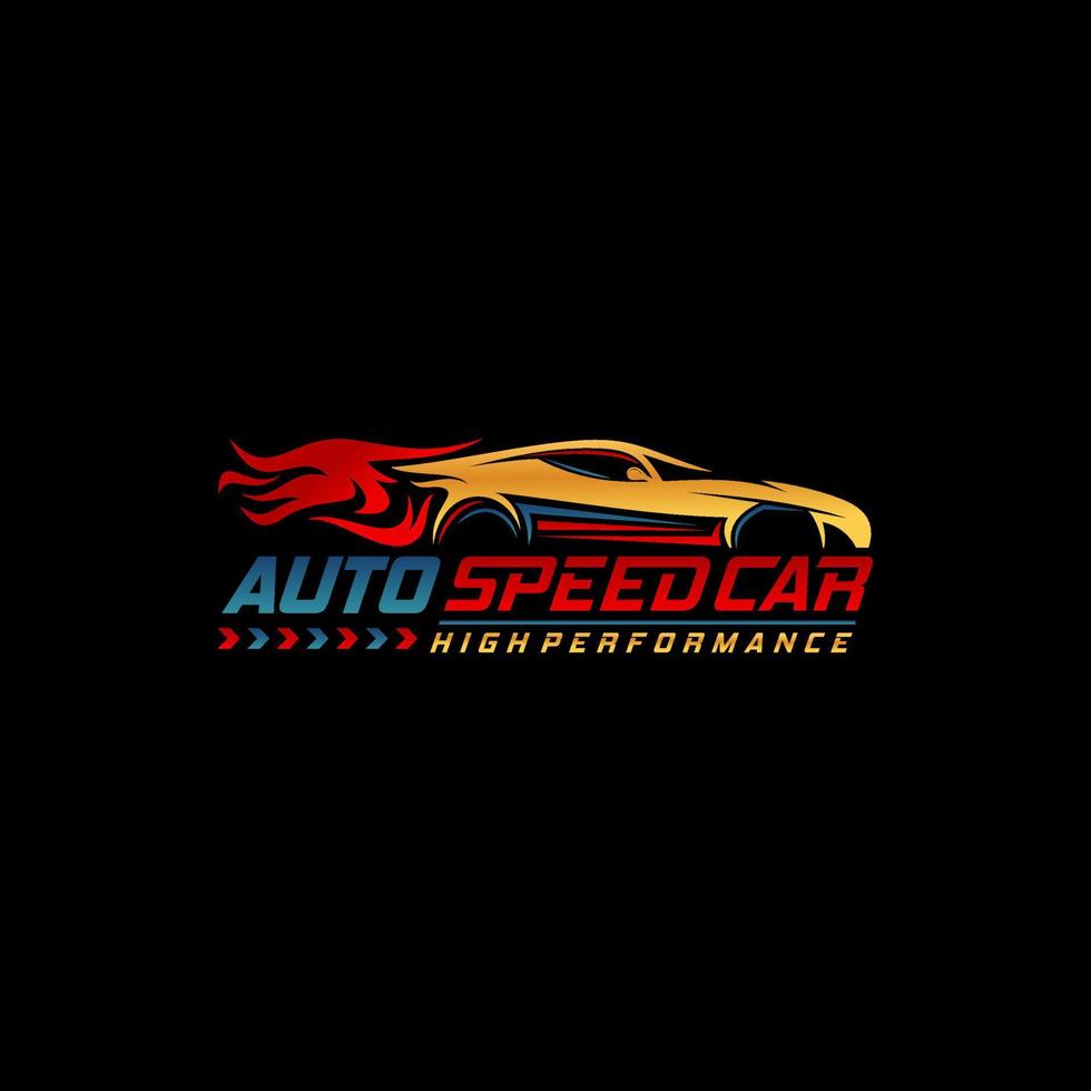 Auto speed logo template vector