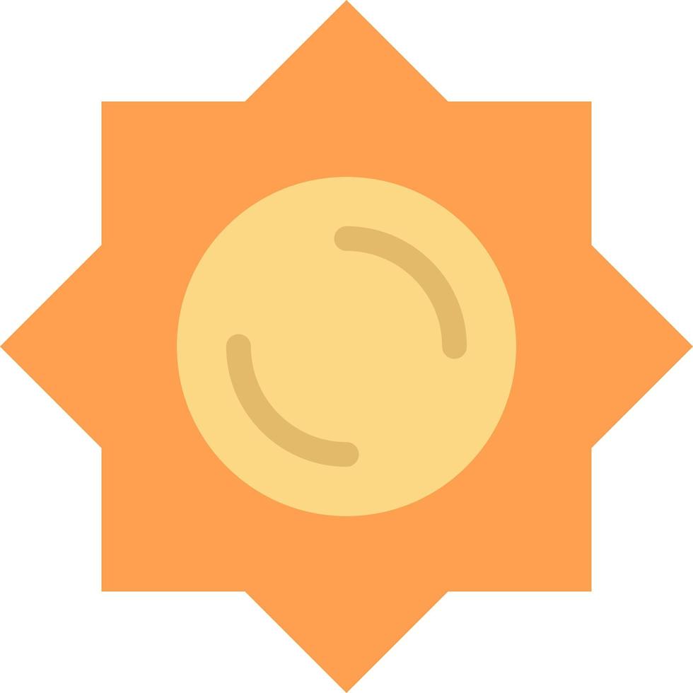 Sun Sunshine Greece  Flat Color Icon Vector icon banner Template