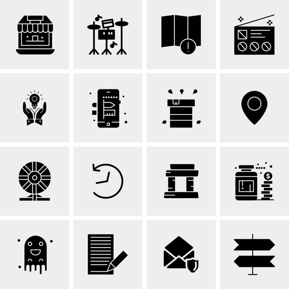 16 Universal Business Icons Vector Creative Icon Illustration to use in web and Mobile Related project