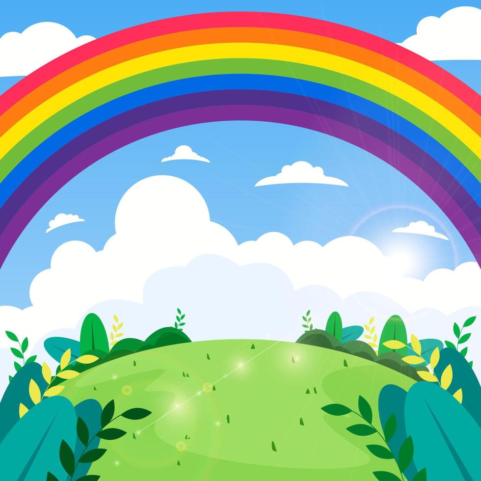 Beautiful Rainbow Background vector