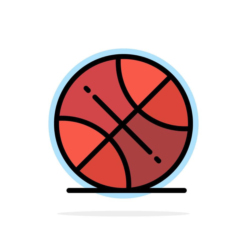 Basketball Ball Sports Usa Abstract Circle Background Flat color Icon vector