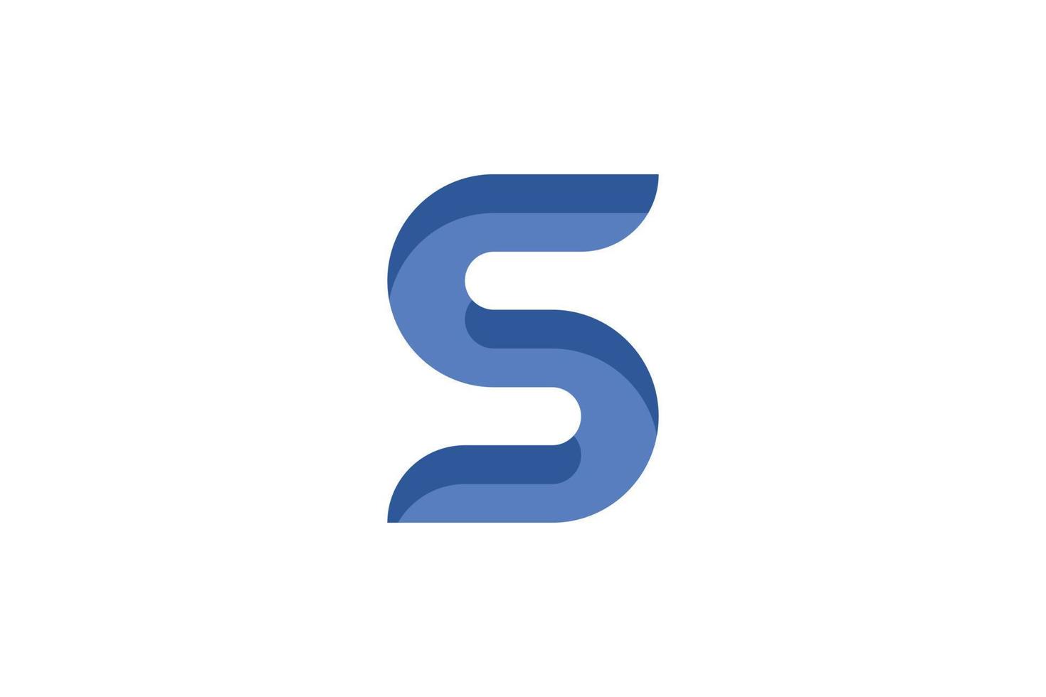 logotipo de s plana vector