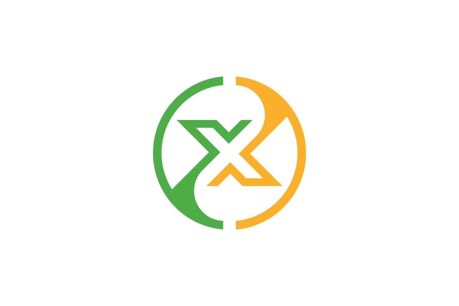 Flat Design Letter X Logo Template vector