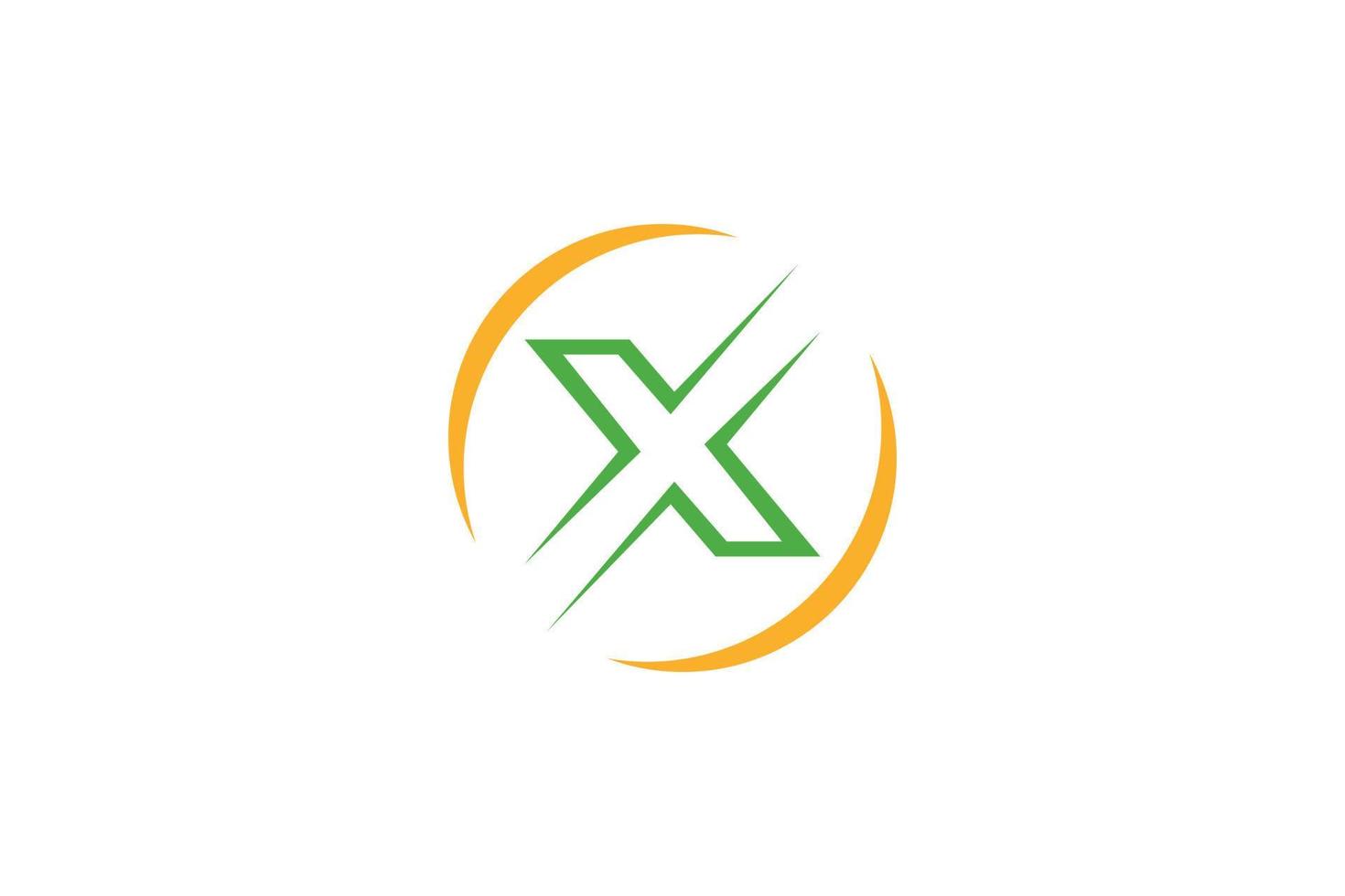plantilla de logotipo de letra x de diseño plano vector