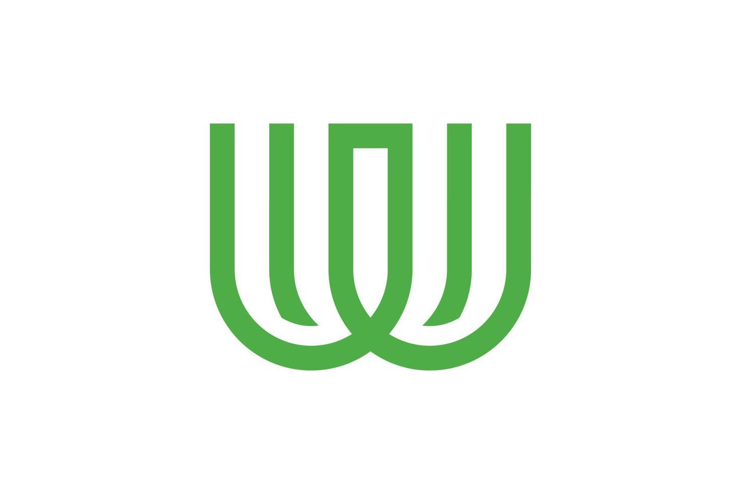 W Letter Logo Template vector