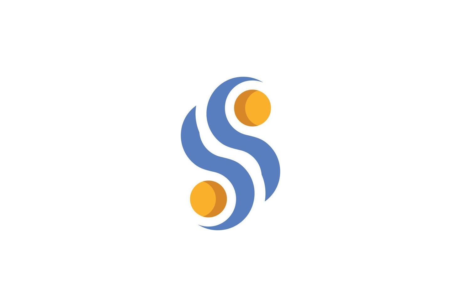 logotipo de s plana vector