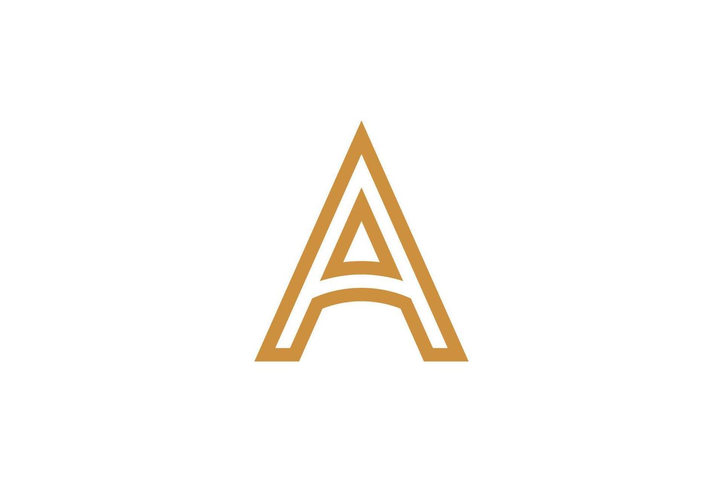 Letter A Monoline Template vector