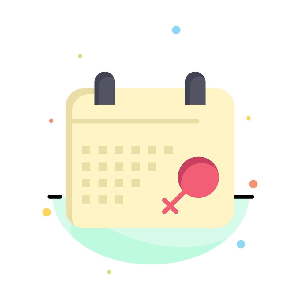 Calendar Symbol Plan Abstract Flat Color Icon Template vector