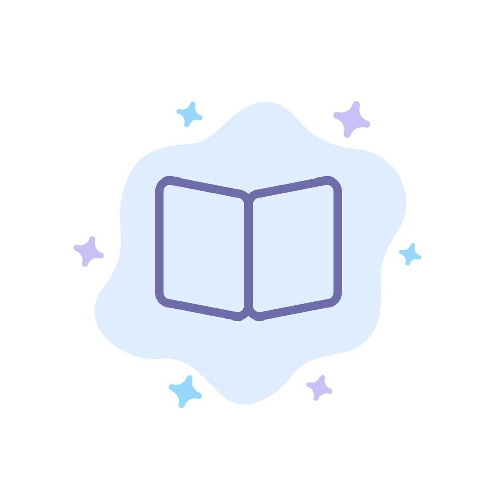 icono azul de la cubierta del diseño de la página del libro abierto en el fondo abstracto de la nube vector