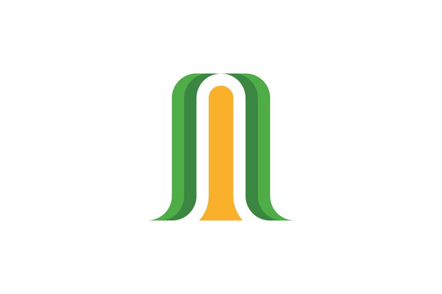 logotipo creativo de la letra n vector