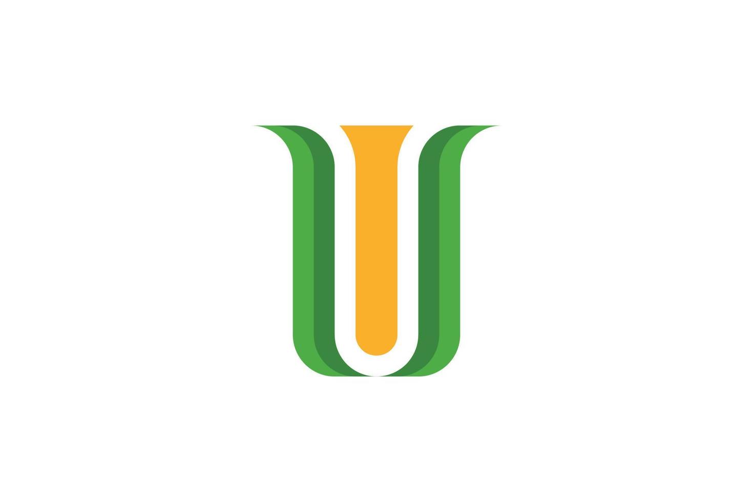 letra u logotipo abstracto vector