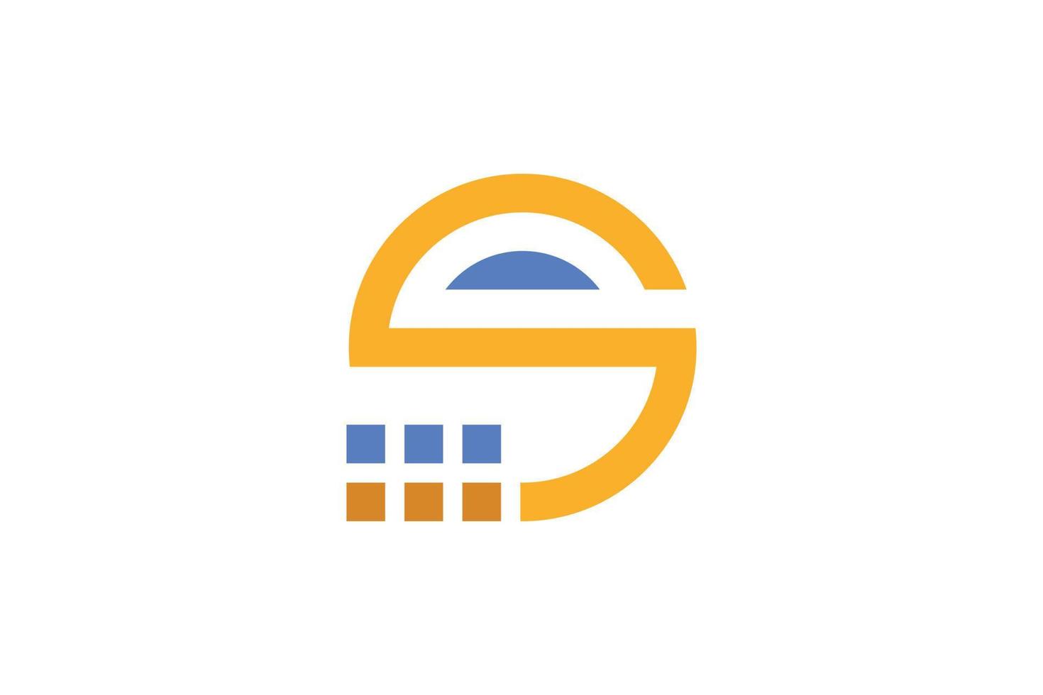 logotipo de s plana vector