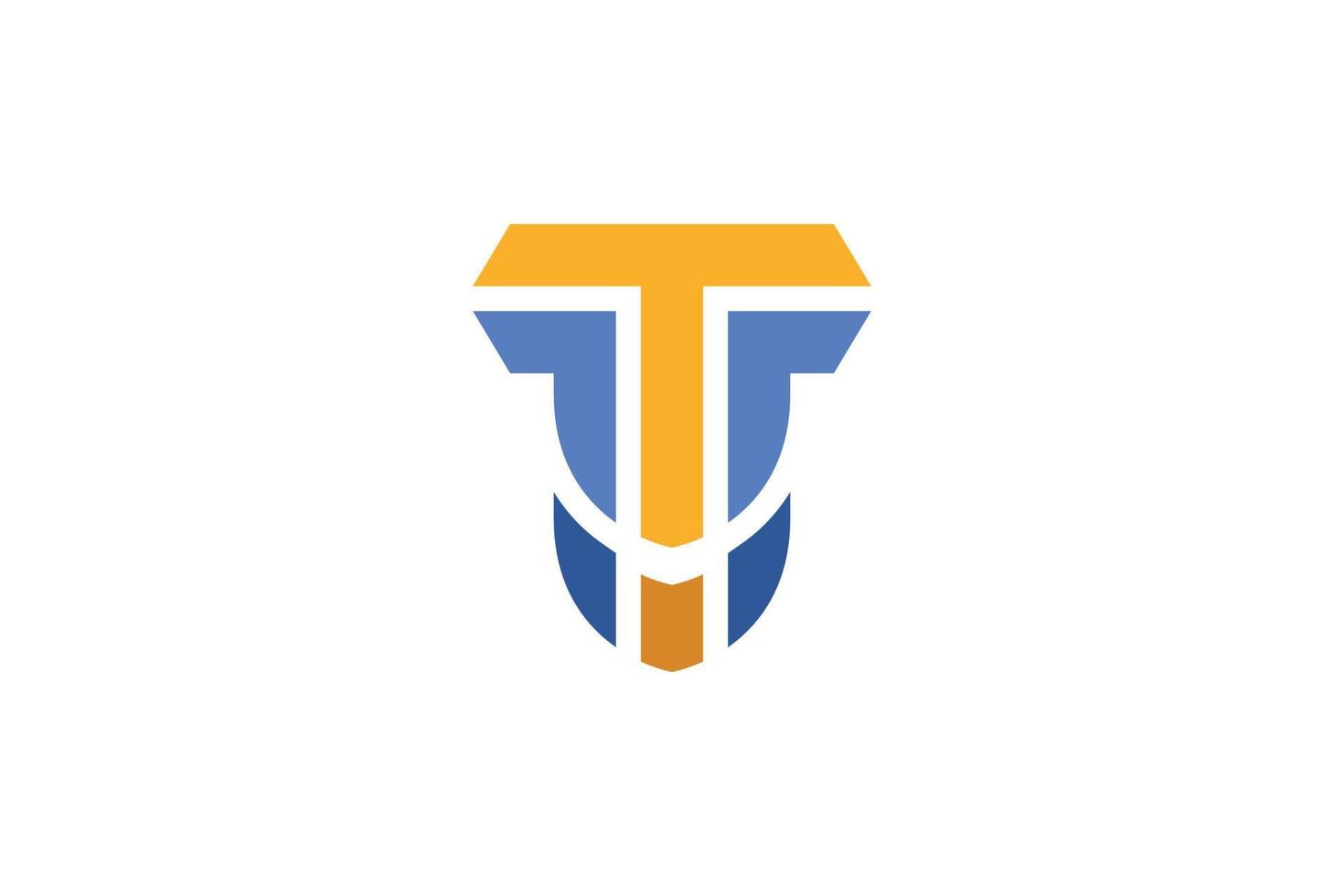 Flat Design Letter T Logo vector