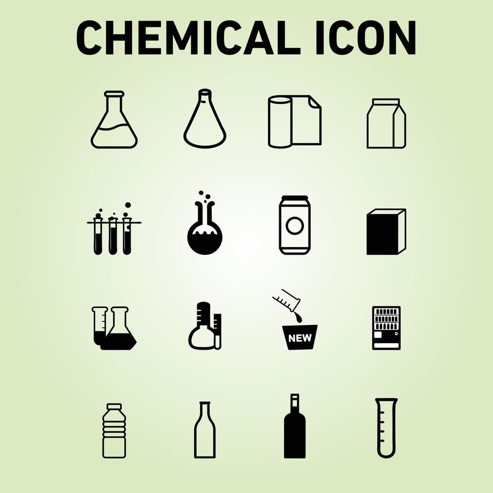 Chemical icon illustration set vector