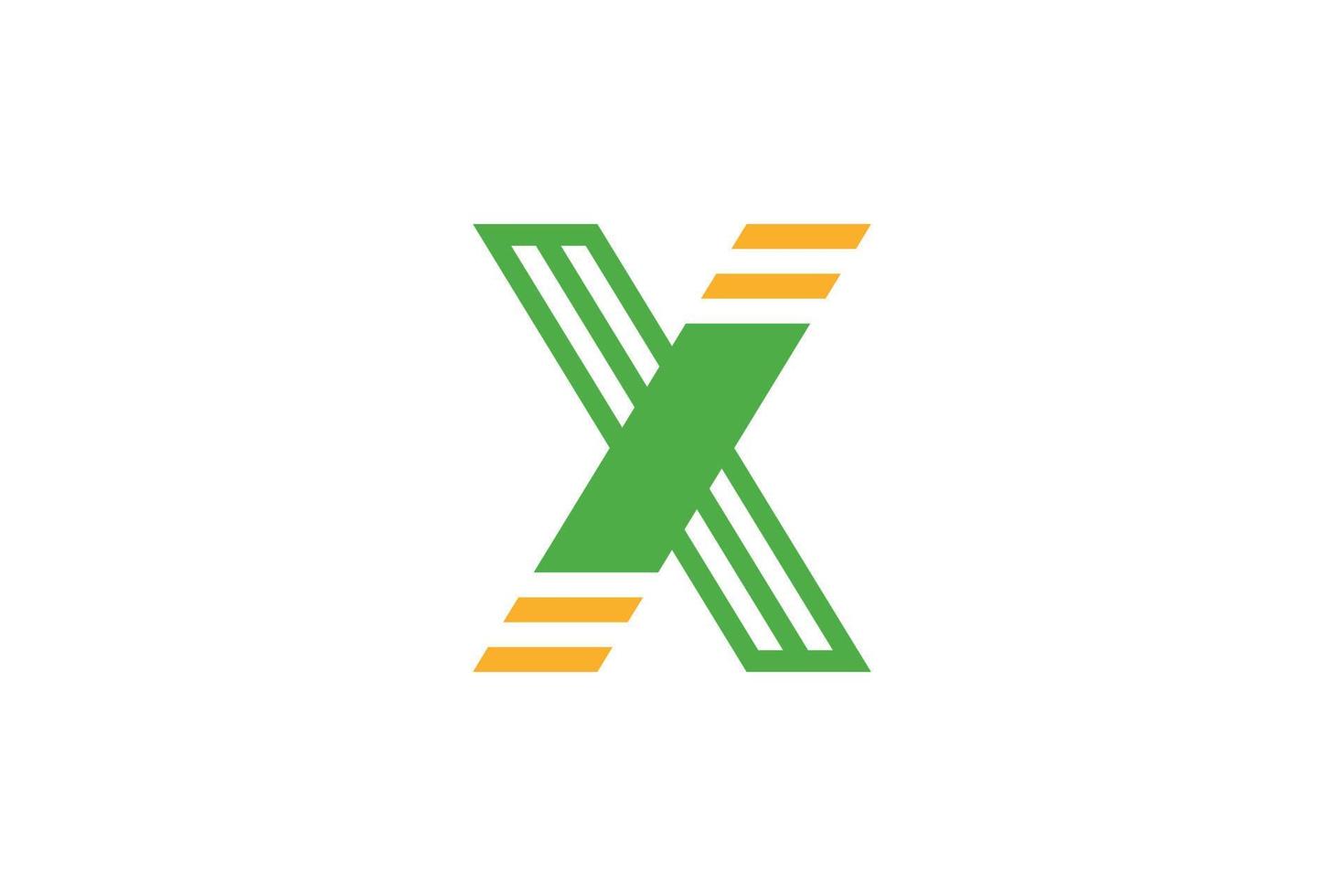 plantilla de logotipo de letra x de diseño plano vector