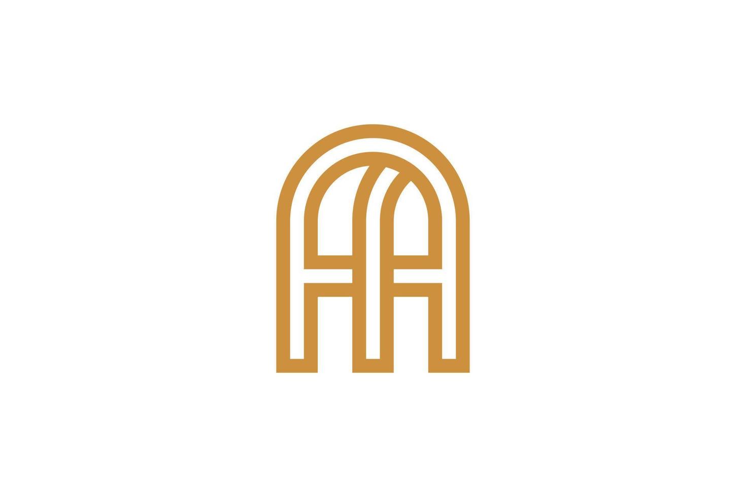 Letter A Monoline Template vector