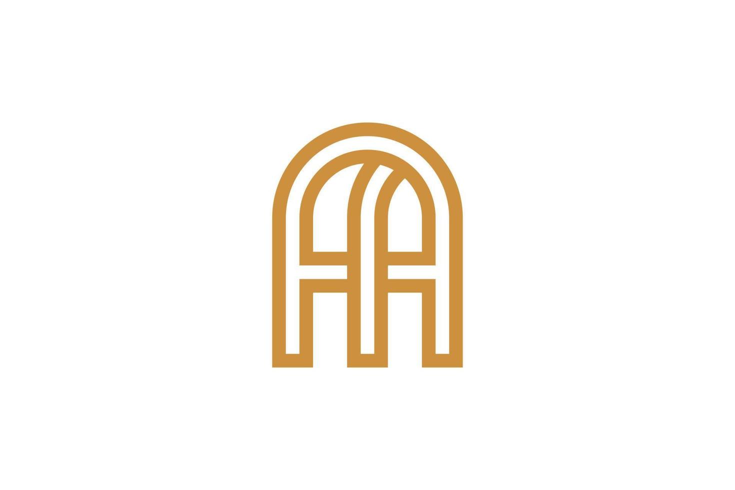 Letter A Monoline Template vector