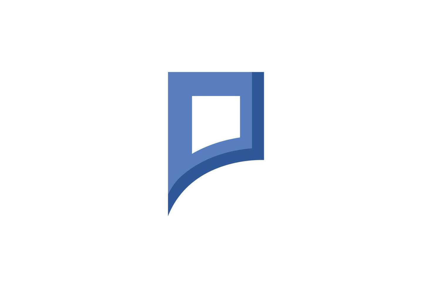 Letter P Modern Logo vector