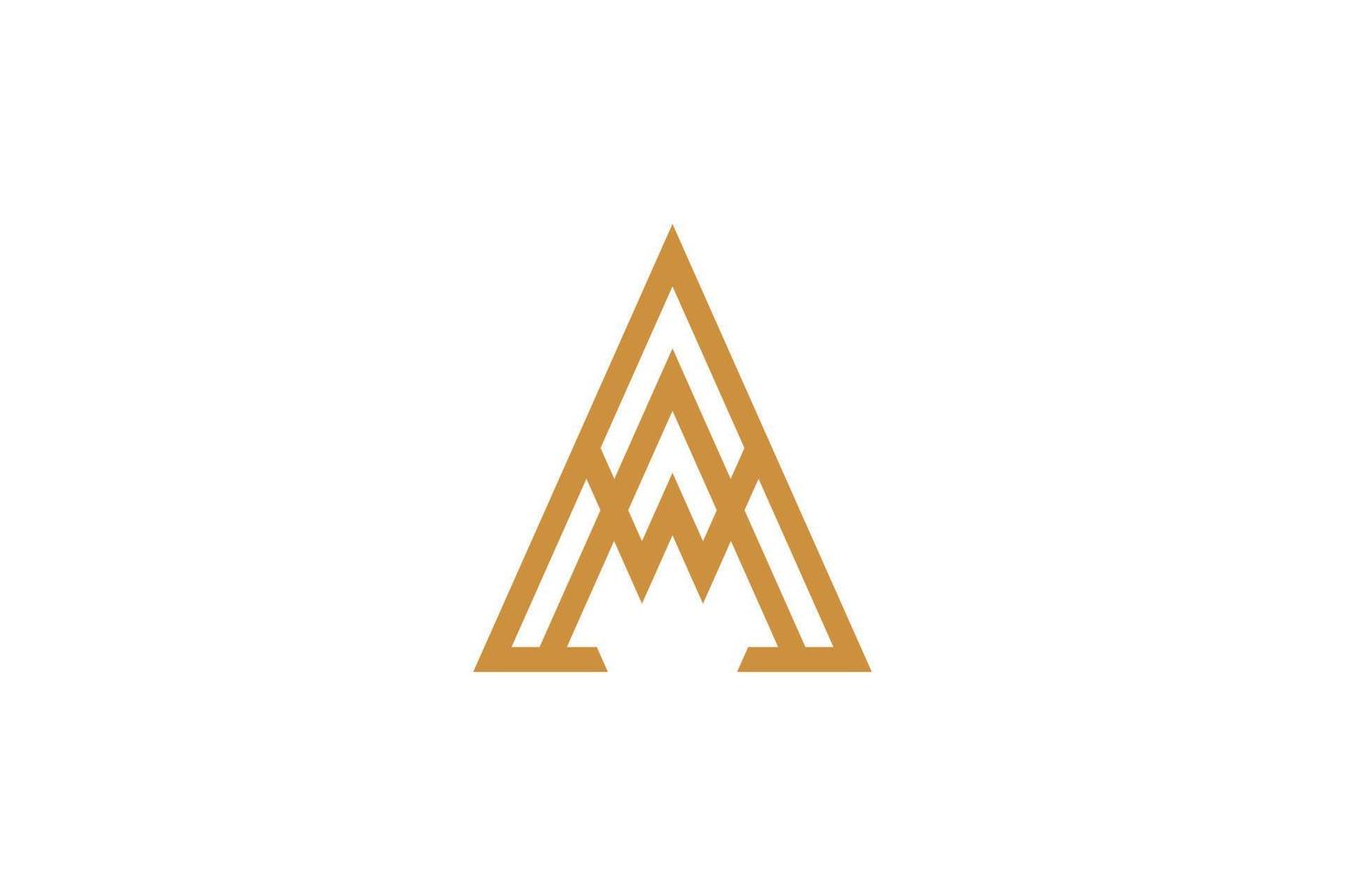 Letter A Monoline Template vector