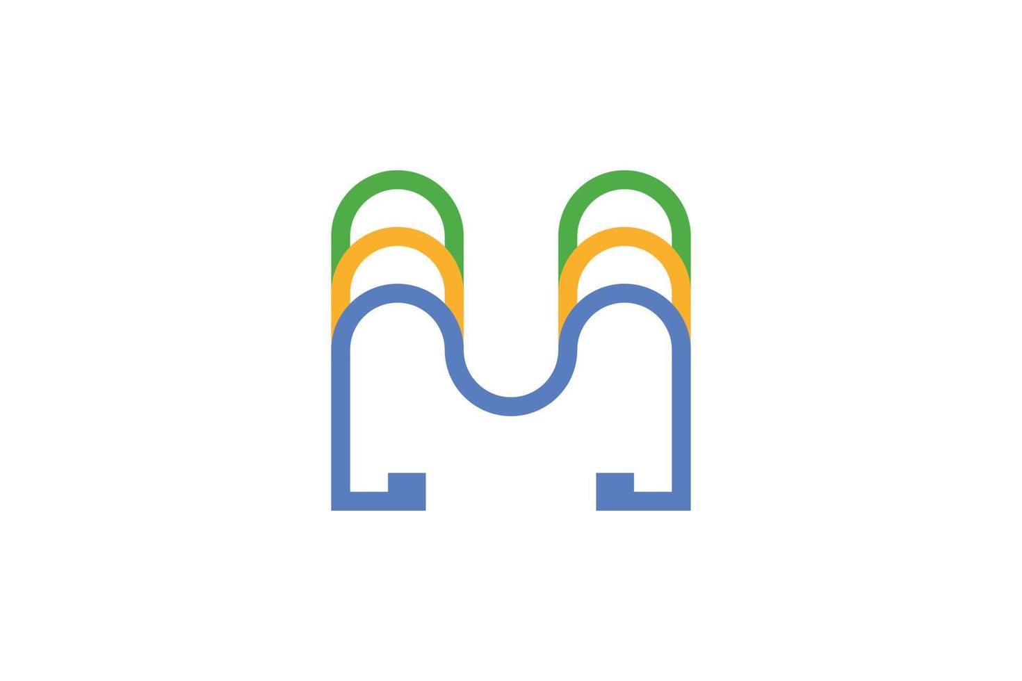 logotipo creativo de la letra m vector