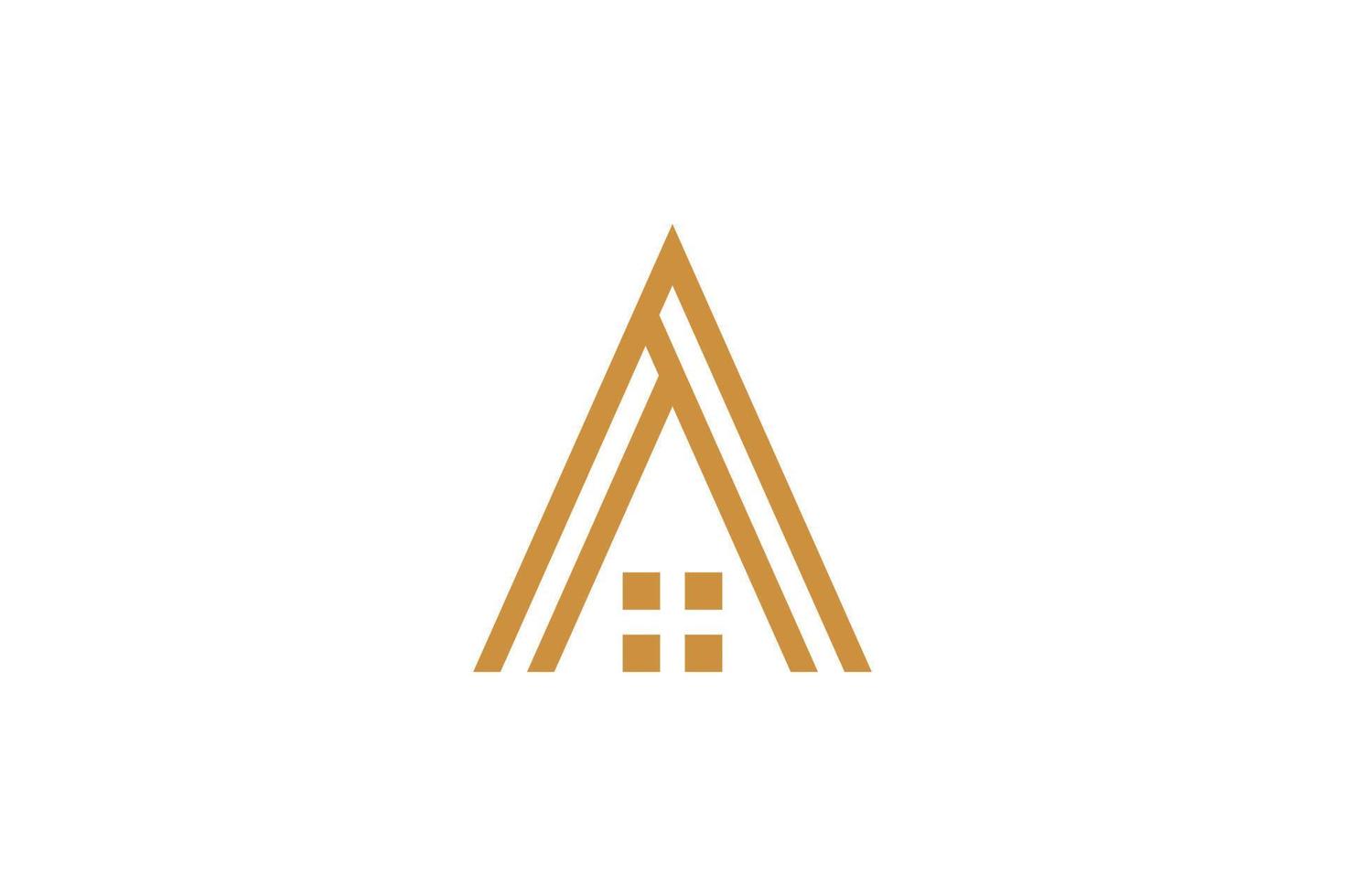 Letter A Monoline Template vector