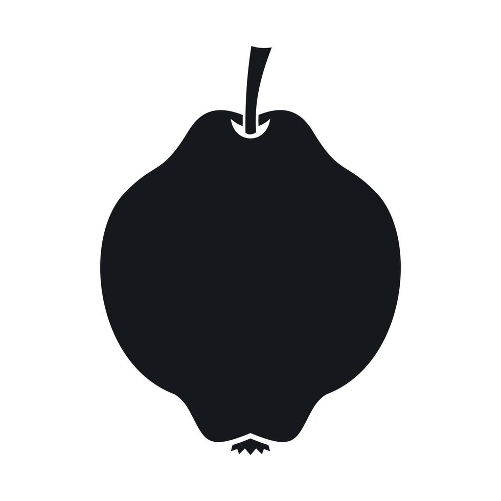 Quince fruit icon, simple style vector