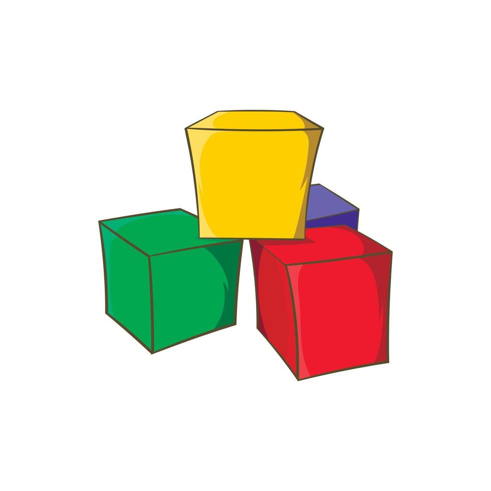 Baby cubes icon, cartoon style vector