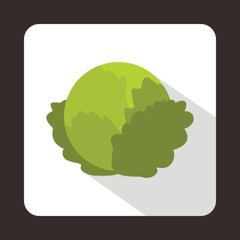 Cabbage icon in flat style vector