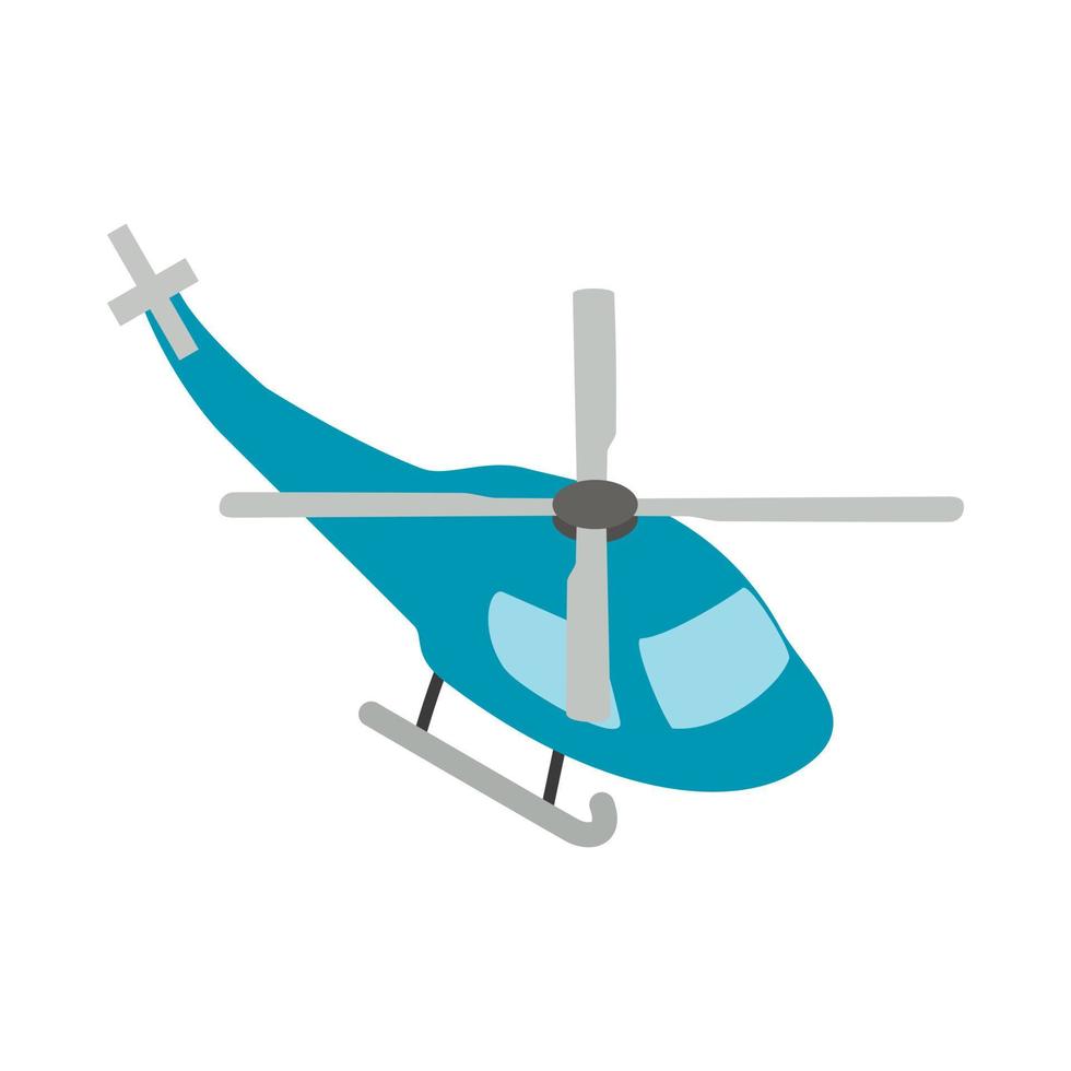 Helicopter icon, isometric 3d style vector