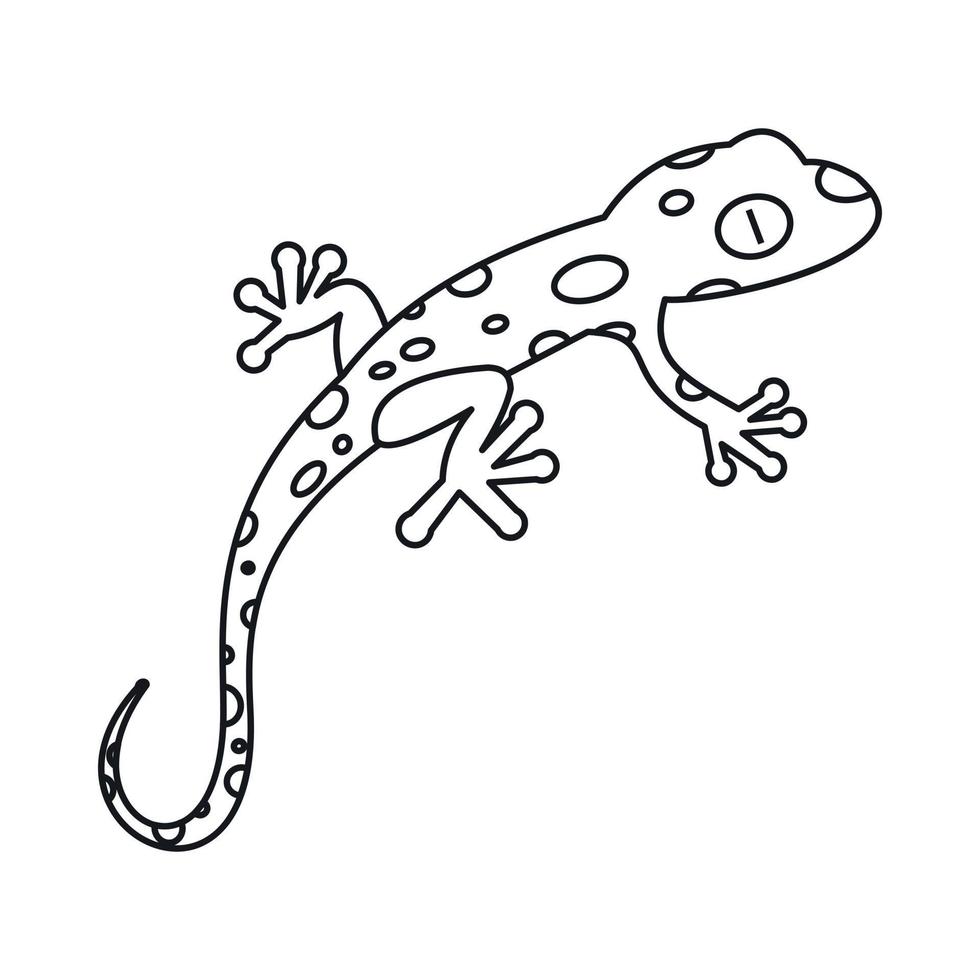 Lizard icon, outline style vector