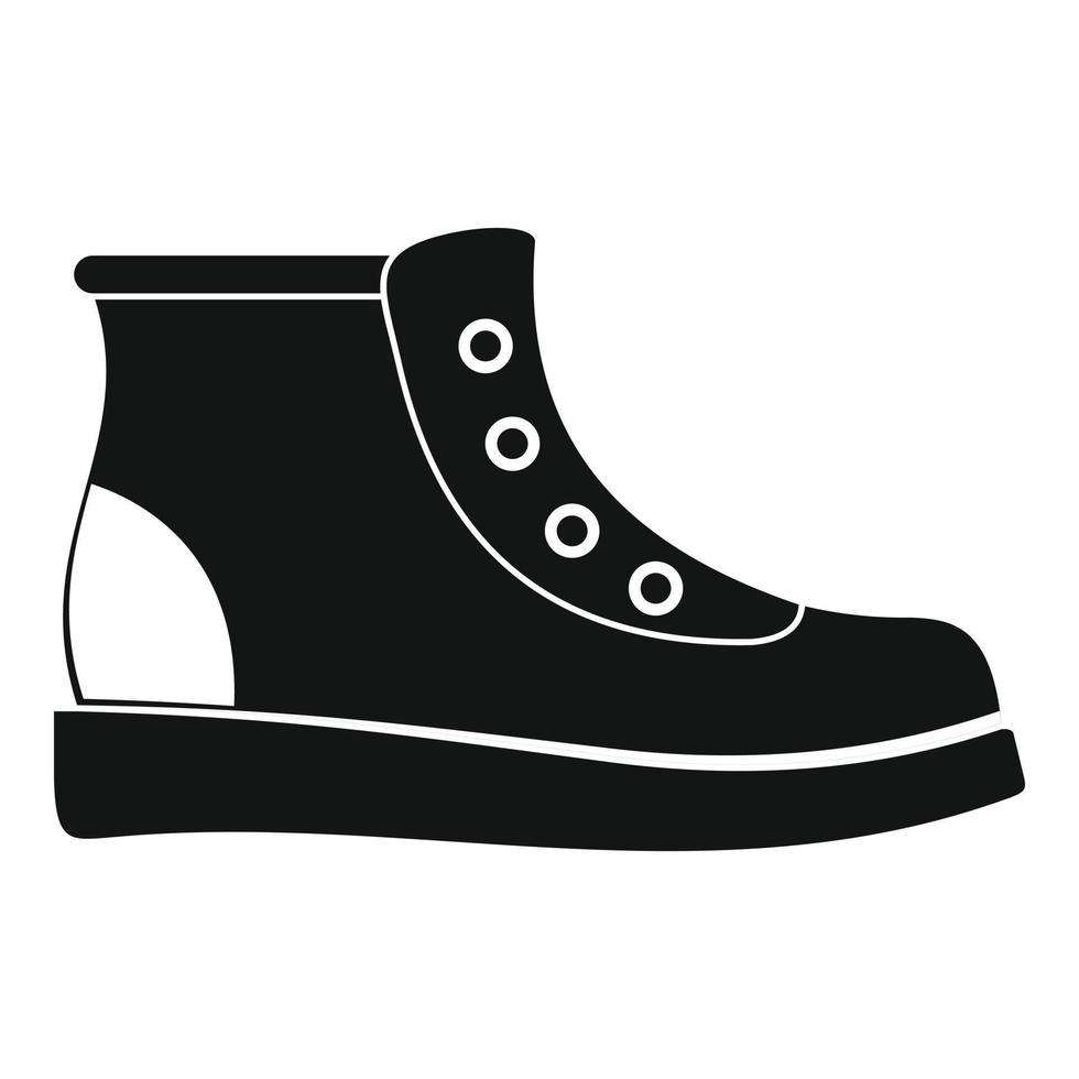 vector de icono de botas de senderismo simple