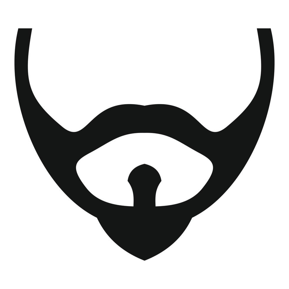 Hair face icon, simple style. vector