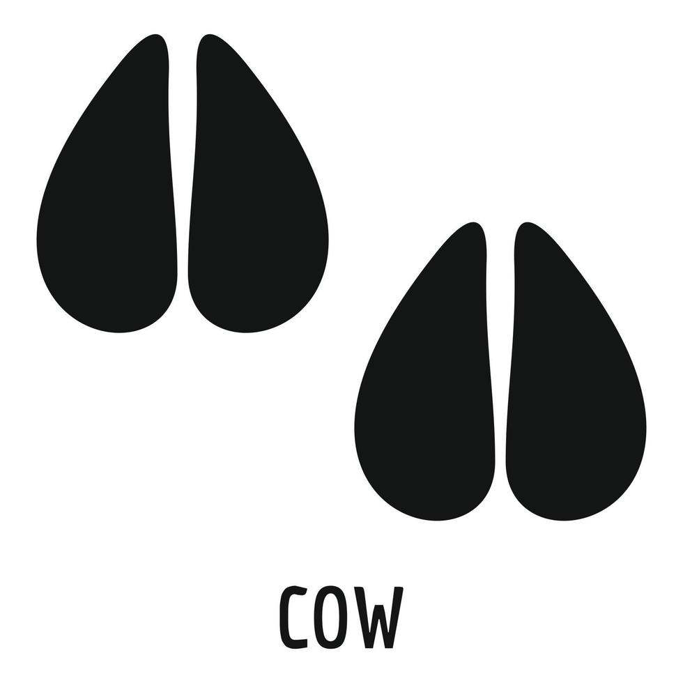 Cow step icon, simple style. vector