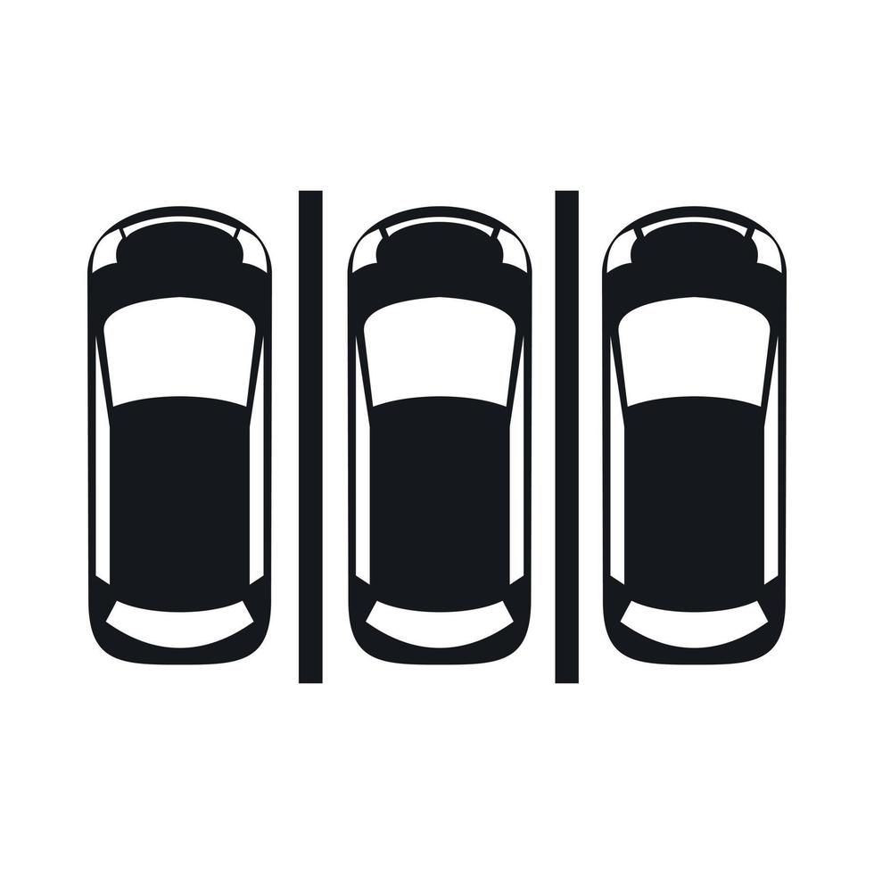 Car parking icon, simple style vector